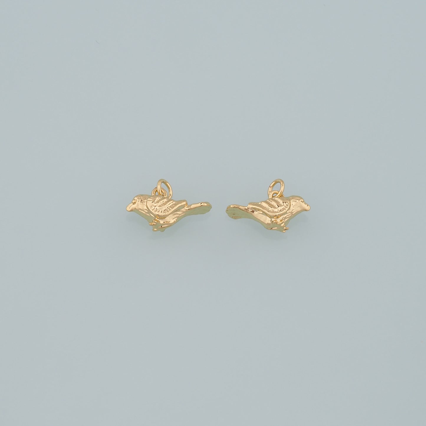Gold Animal Charms,18K Gold Filled Bird Pendant,Bird Charm Bracelet Necklace for DIY Jewelry Making Supply