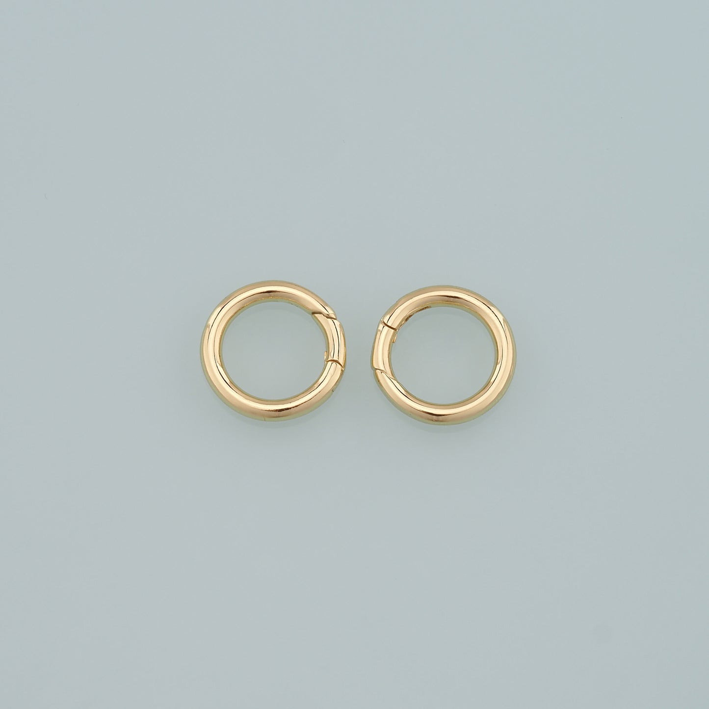 18K Gold Filled Round Carabiner Clasp,Carabiner Lock Connector,Spring Push Gate for DIY Jewelry Clasp Finding Necklace Bracelet