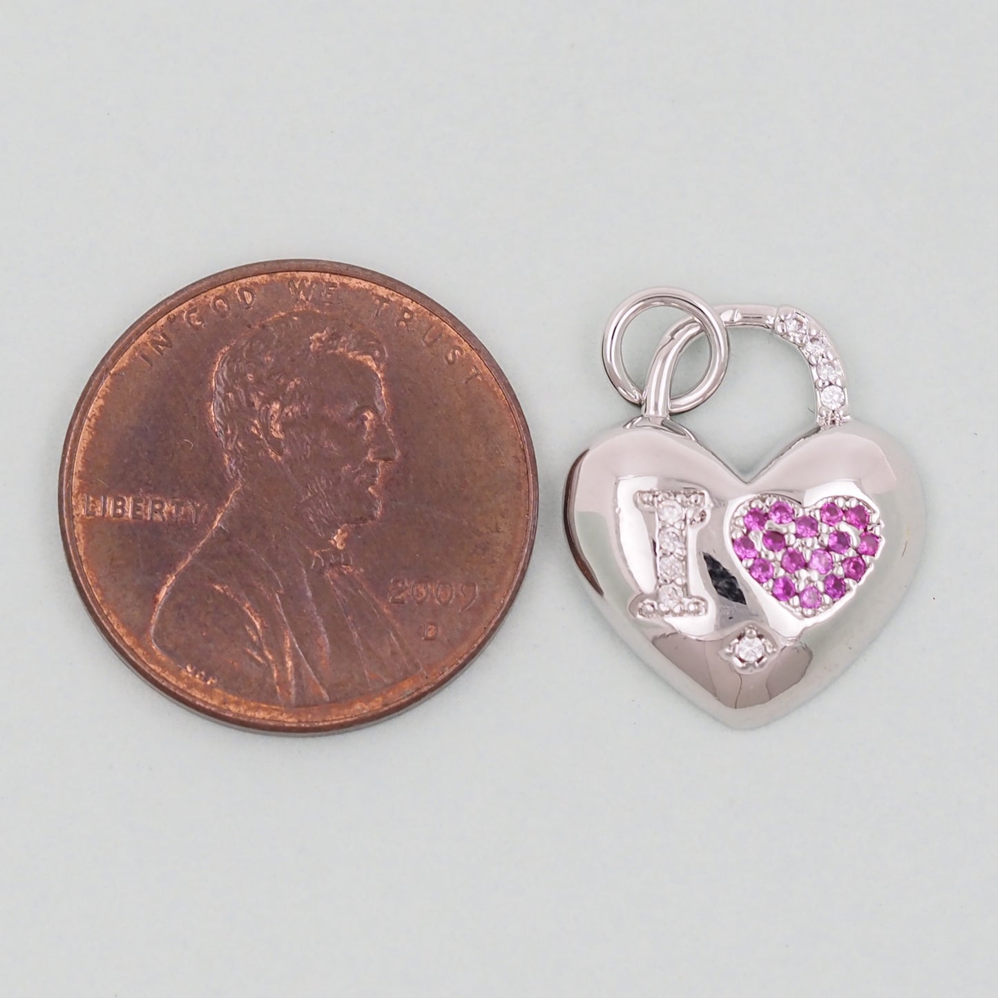 Gold Heart Charms,18K Gold Filled Heart Pendant,Heart Charm Bracelet Necklace for DIY Jewelry Making Supply