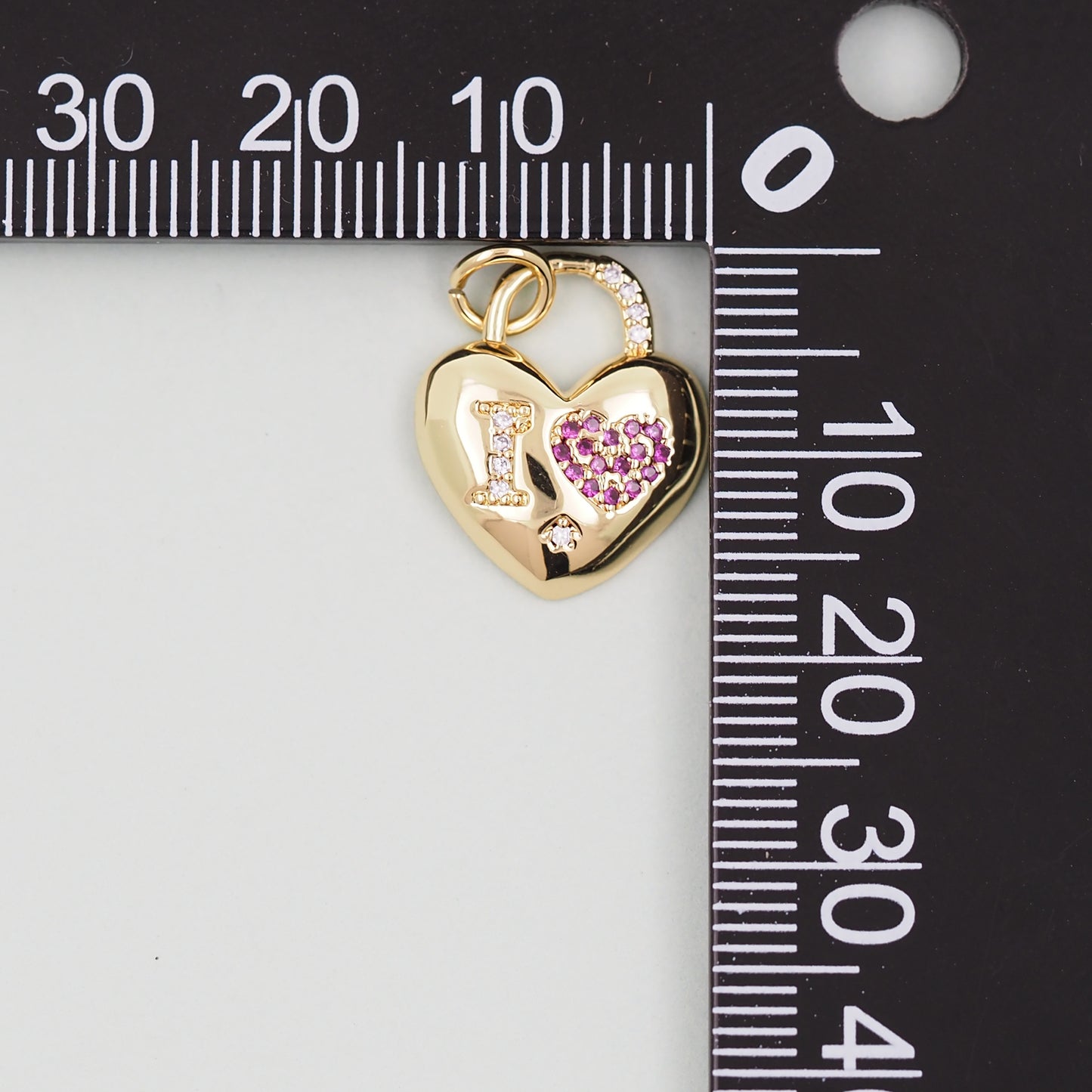 Gold Heart Charms,18K Gold Filled Heart Pendant,Heart Charm Bracelet Necklace for DIY Jewelry Making Supply