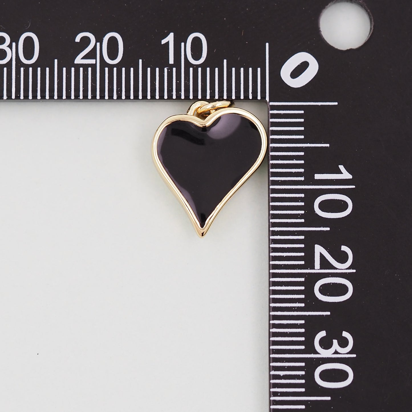 Gold Heart Charms,18K Gold Filled Enamel Heart Pendant,Heart Charm Bracelet Necklace for DIY Jewelry Making Supply