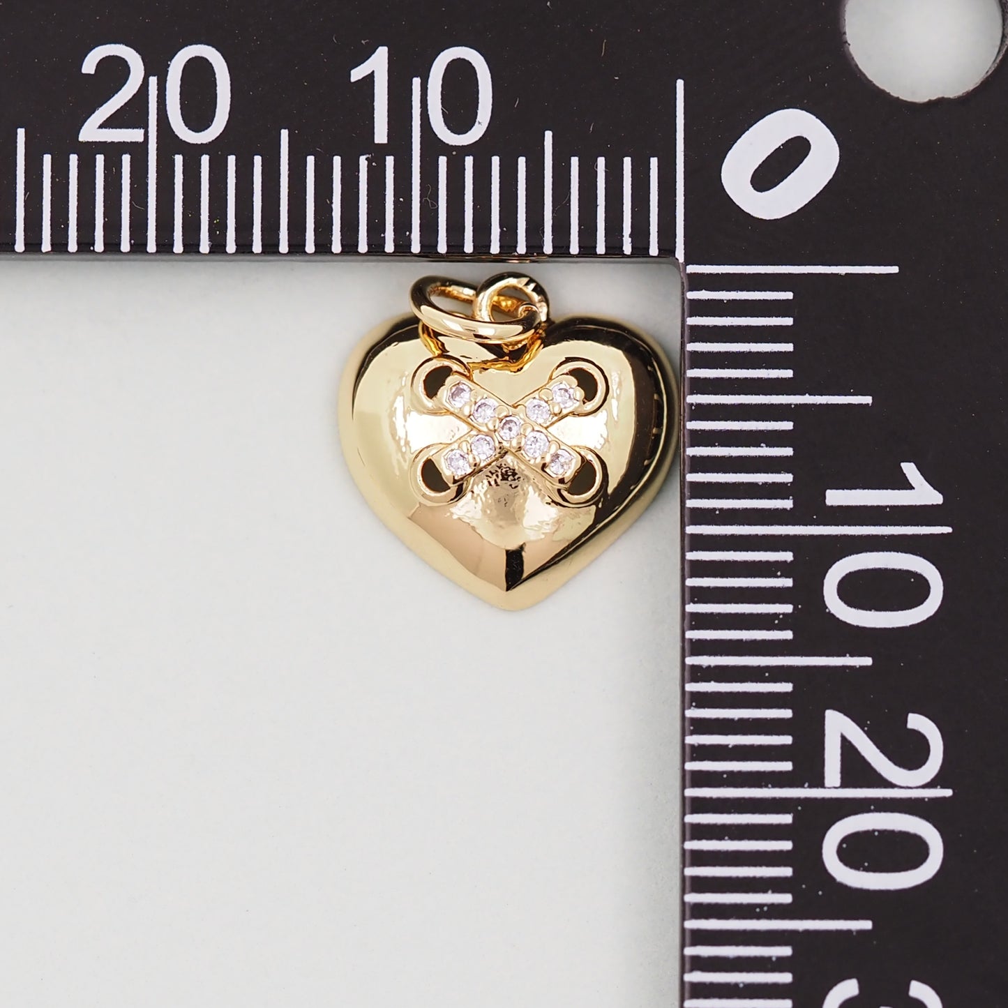 Gold Heart Charms,18K Gold Filled Heart Pendant,Heart Charm Bracelet Necklace for DIY Jewelry Making Supply