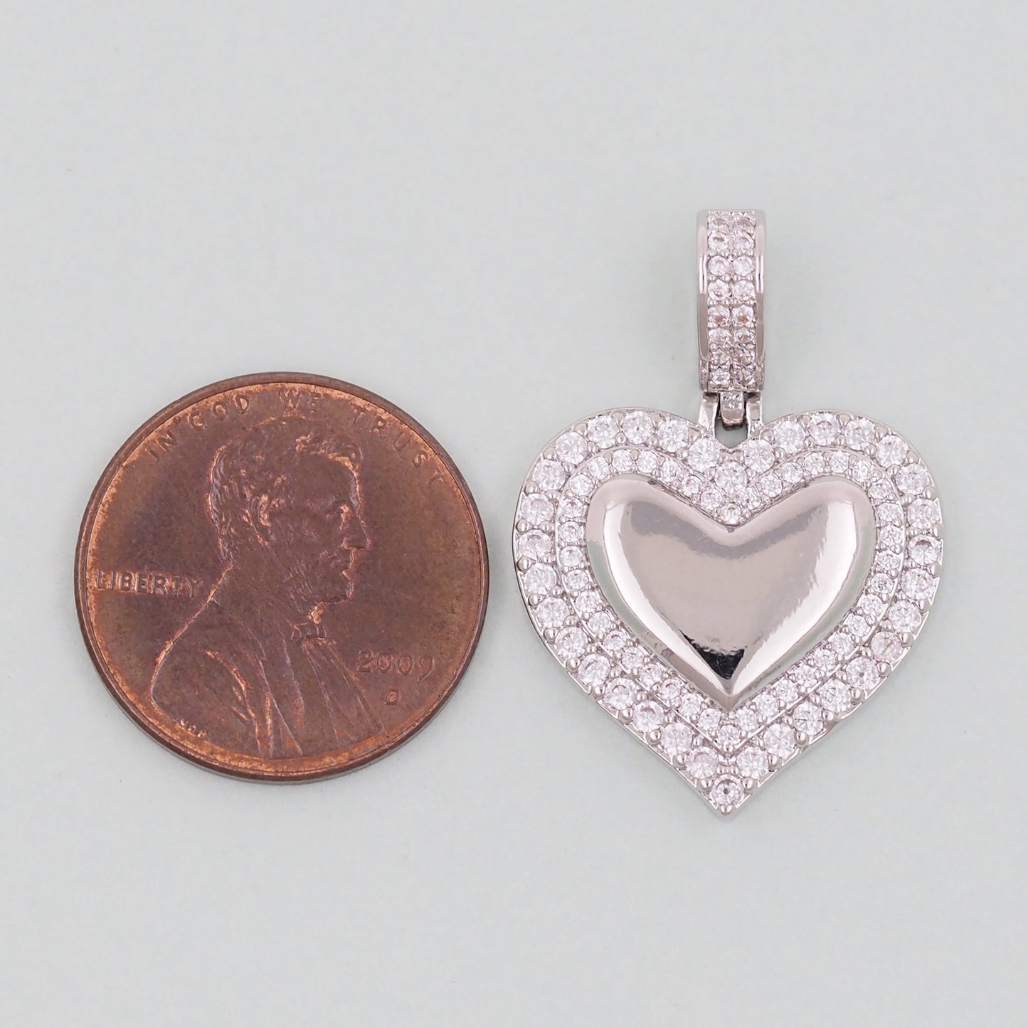 Gold Heart Charms,18K Gold Filled Heart Pendant,Silver Heart Charm Bracelet Necklace for DIY Jewelry Making Supply