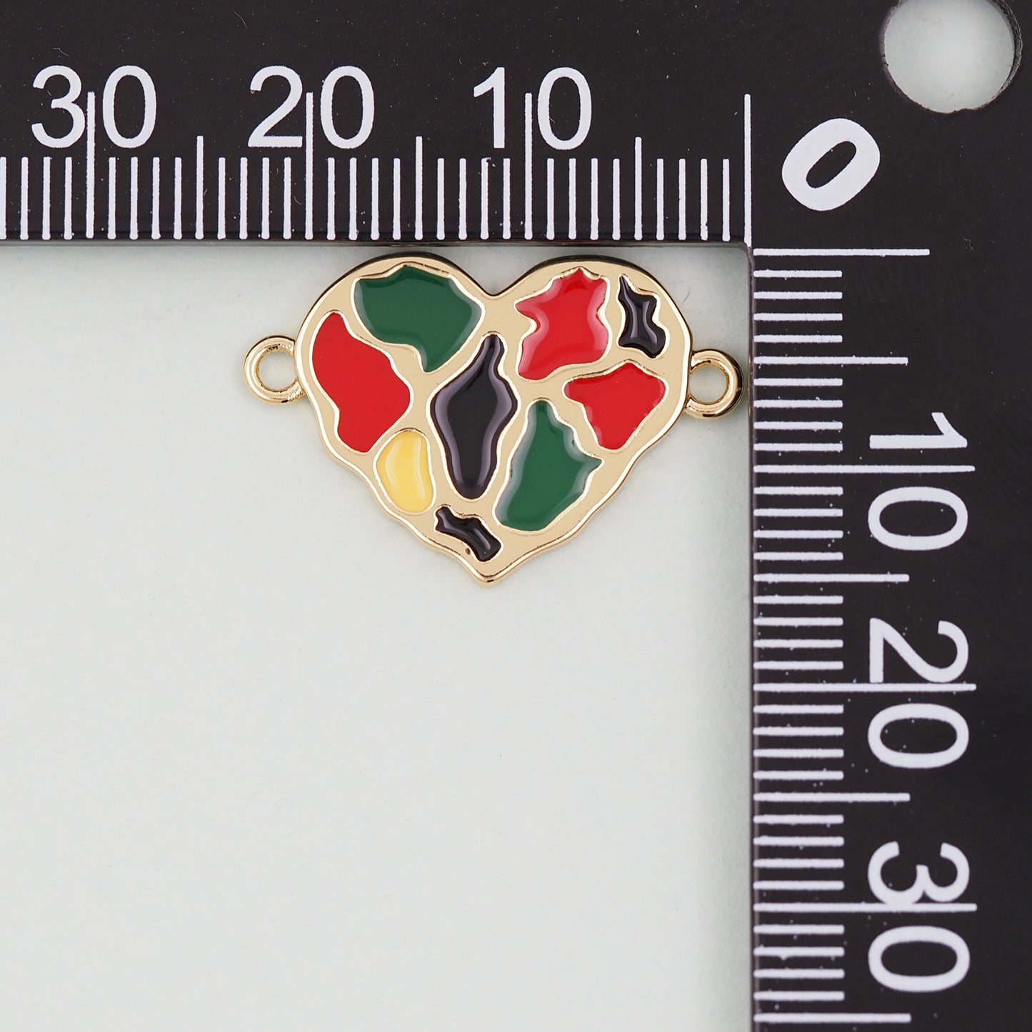 Gold Heart Connector Charms,18K Gold Filled Heart Pendant,Heart Charm Bracelet Necklace for DIY Jewelry Making Supply