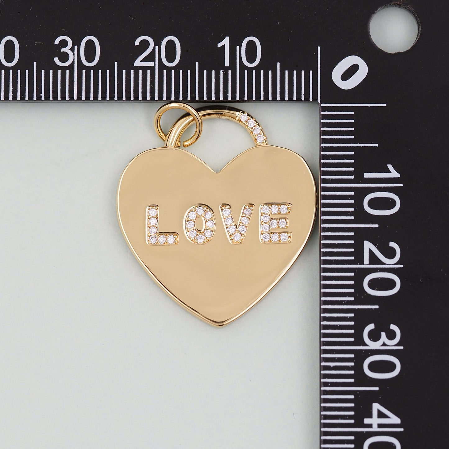 Gold Heart Charms,18K Gold Filled Heart Pendant,Heart Love Charm Bracelet Necklace for DIY Jewelry Making Supply