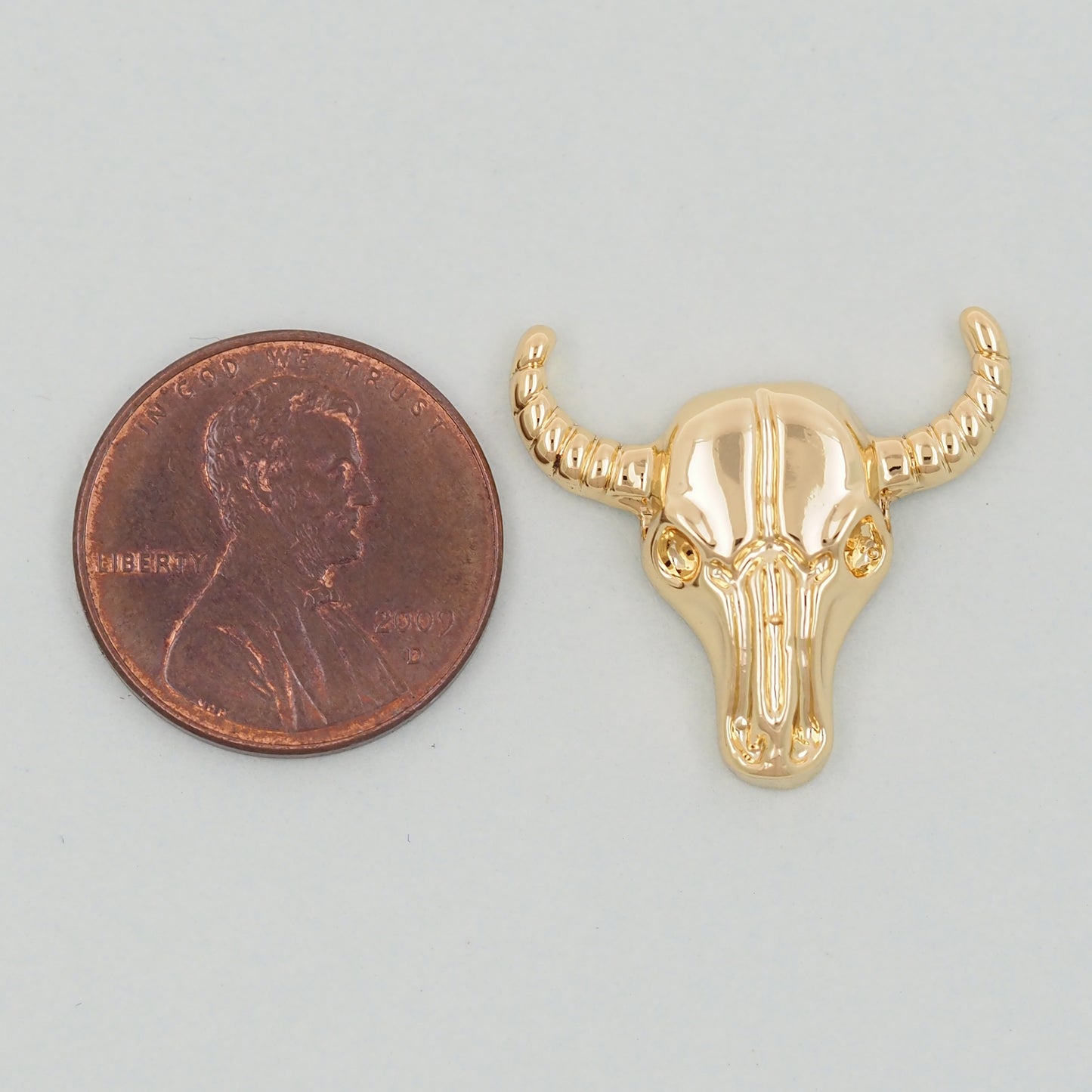 Gold Horns Charms,18K Gold Filled cow head Pendant,cow head Charm Bracelet Necklace for DIY Jewelry Making Supply