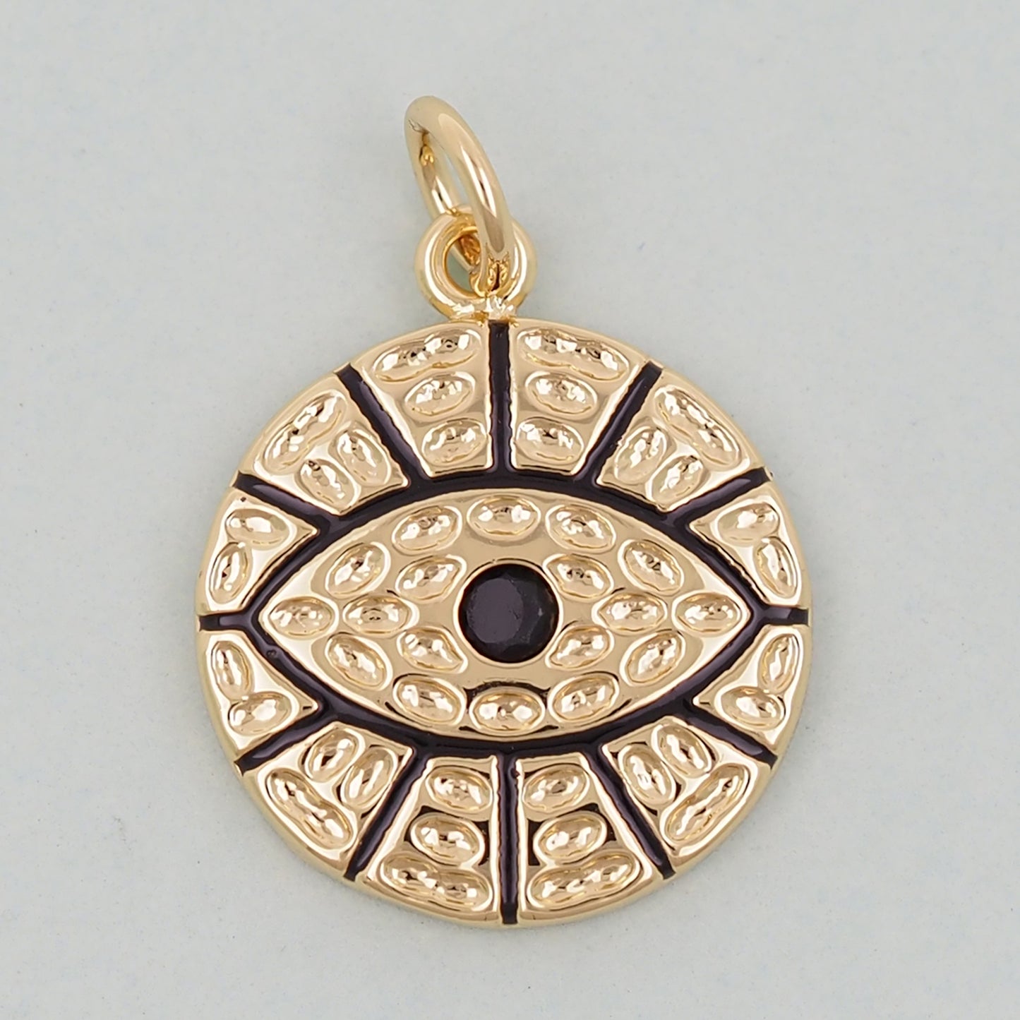 Gold Evil Eye Charms,18K Gold Filled Evil Eye Pendant,Evil Eye Charm Bracelet Necklace for DIY Jewelry Making Supply