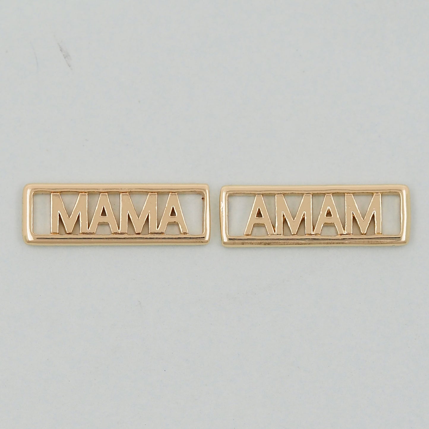 Gold Mama Charms,18K Gold Filled Mama Pendant,Mama Charm Bracelet Necklace for DIY Jewelry Making Supply