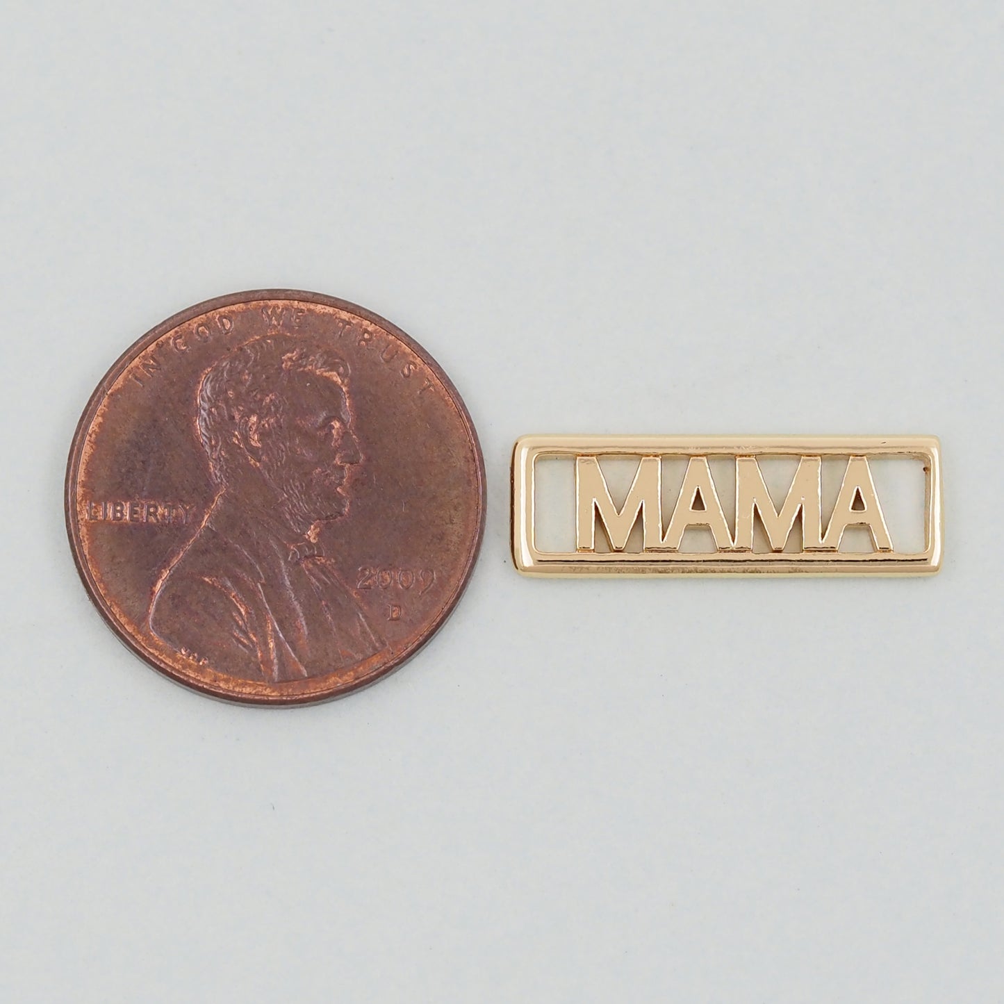 Gold Mama Charms,18K Gold Filled Mama Pendant,Mama Charm Bracelet Necklace for DIY Jewelry Making Supply