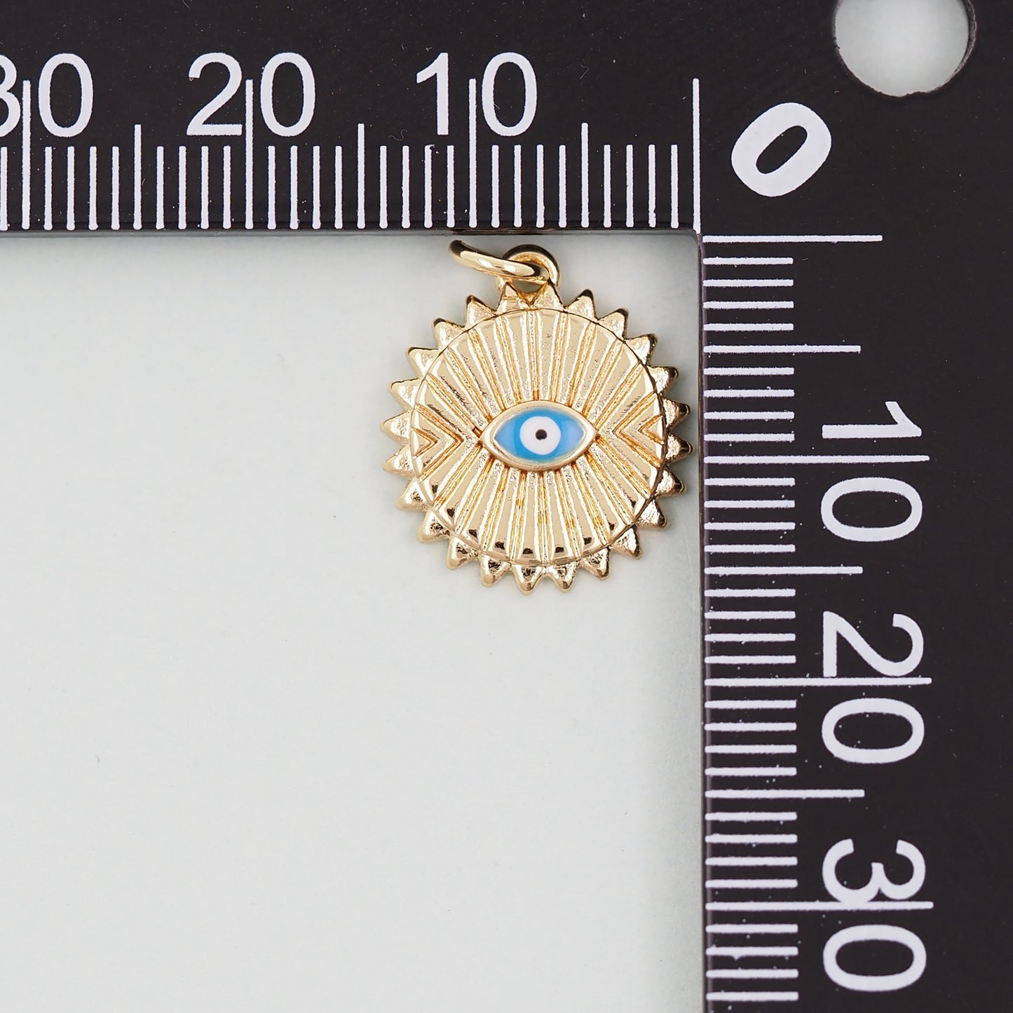 Gold Evil Eye Charms,18K Gold Filled Evil Eye Pendant,Evil Eye Charm Bracelet Necklace for DIY Jewelry Making Supply