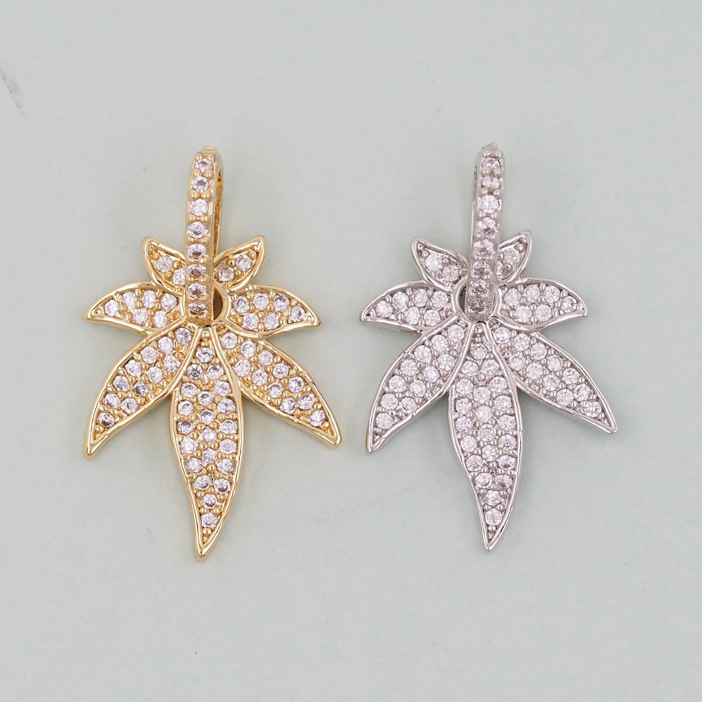 Gold Maple Leaf Charms,18K Gold Filled Maple Leaf Pendant,Maple Leaf Charm Bracelet Necklace for DIY Jewelry Making Supply