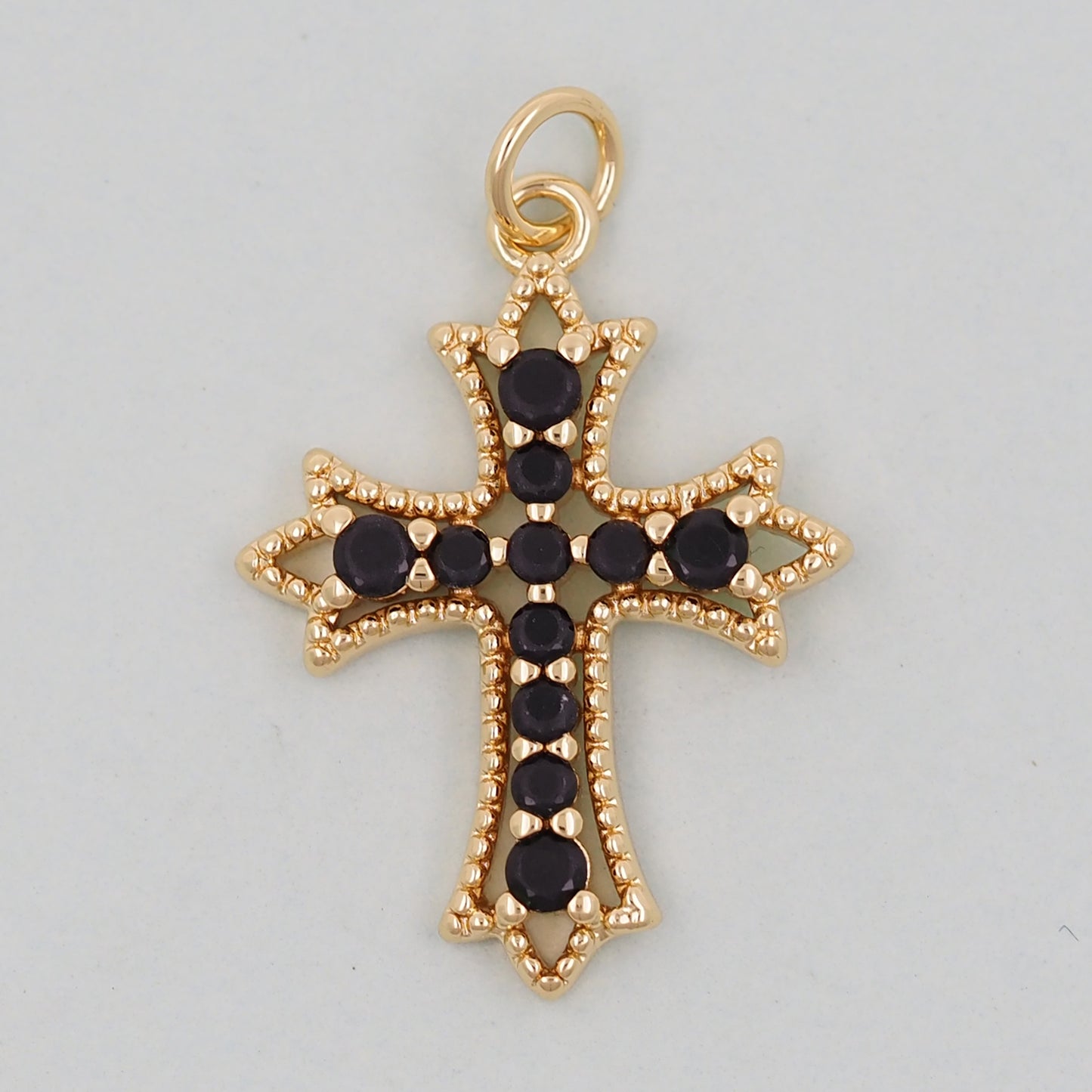 Gold Cross Charms,18K Gold Filled Cross Pendant,Cross Charm Bracelet Necklace for DIY Jewelry Making Supply