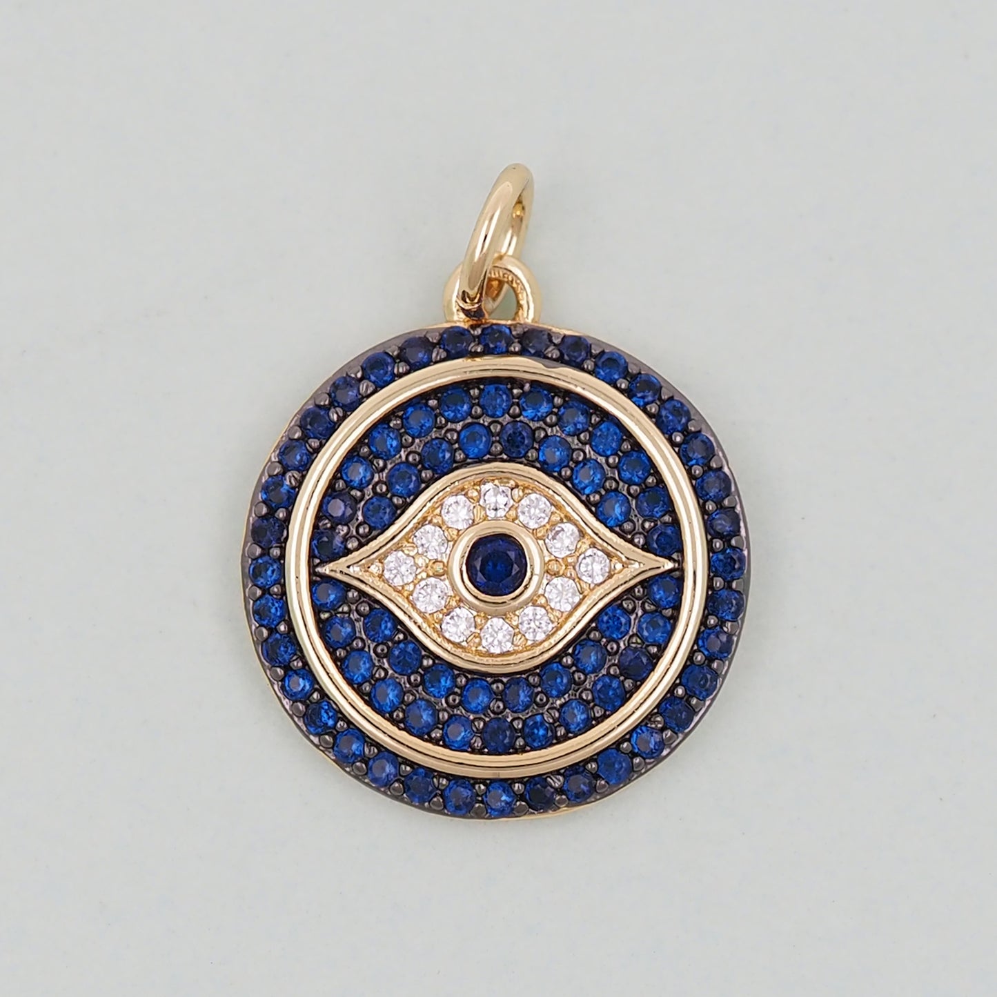 Gold Evil Eye Charms,18K Gold Filled Evil Eye Pendant,Evil Eye Charm Bracelet Necklace for DIY Jewelry Making Supply