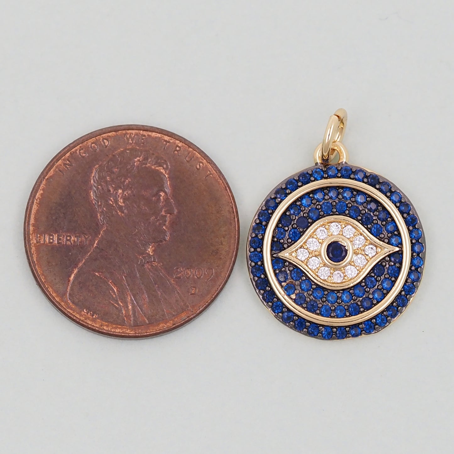 Gold Evil Eye Charms,18K Gold Filled Evil Eye Pendant,Evil Eye Charm Bracelet Necklace for DIY Jewelry Making Supply