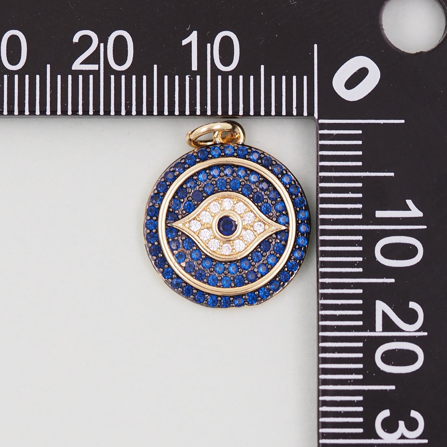 Gold Evil Eye Charms,18K Gold Filled Evil Eye Pendant,Evil Eye Charm Bracelet Necklace for DIY Jewelry Making Supply