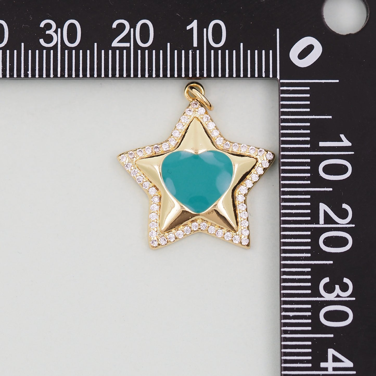 18K Gold Filled Star Pendant,Enamel Star Charm Bracelet Necklace for DIY Jewelry Making Supply