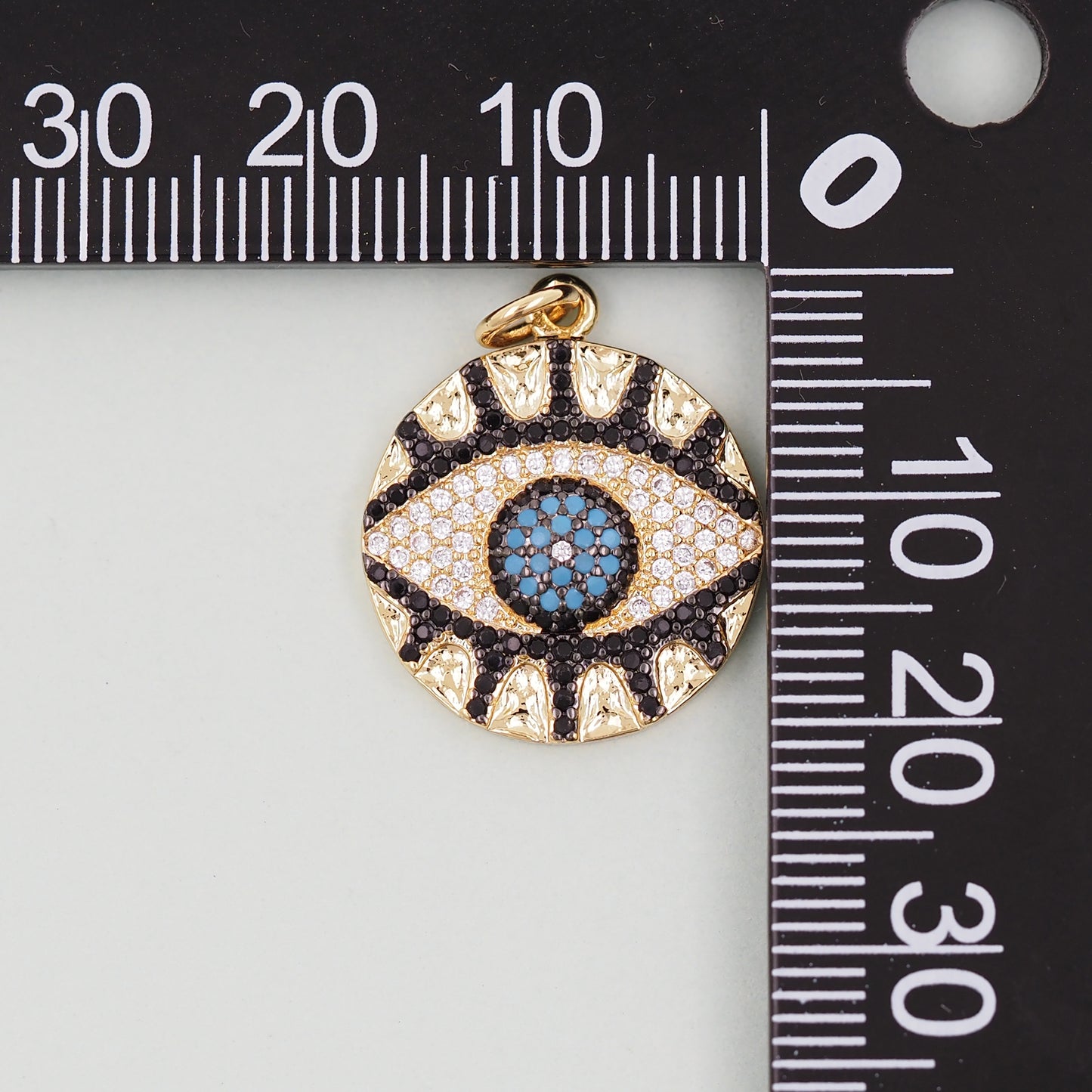 Gold Evil Eye Charms,18K Gold Filled Evil Eye Pendant,Evil Eye Charm Bracelet Necklace for DIY Jewelry Making Supply