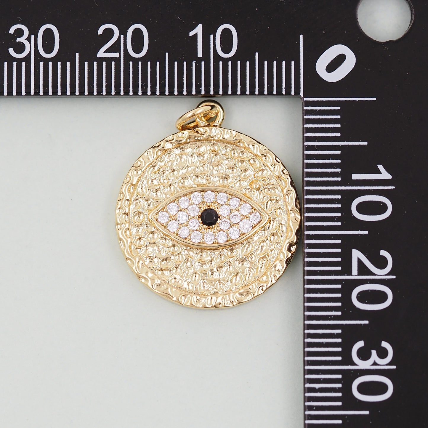 Gold Evil Eye Charms,18K Gold Filled Evil Eye Pendant,Evil Eye Charm Bracelet Necklace for DIY Jewelry Making Supply