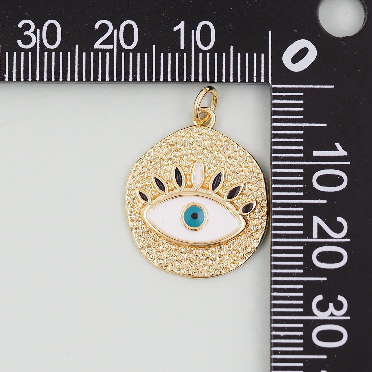 Gold Evil Eye Charms,18K Gold Filled Evil Eye Pendant,Evil Eye Charm Bracelet Necklace for DIY Jewelry Making Supply