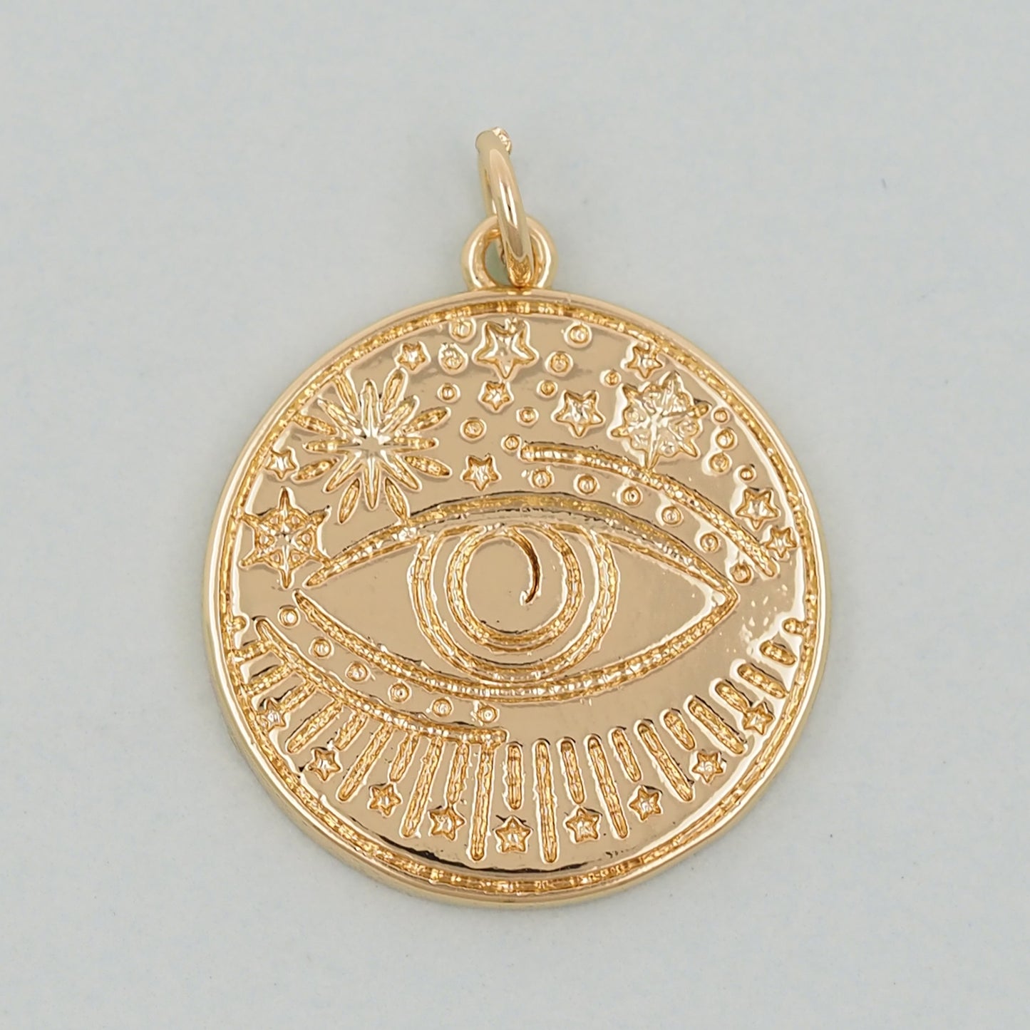 Gold Evil Eye Charms,18K Gold Filled Evil Eye Pendant,Evil Eye Charm Bracelet Necklace for DIY Jewelry Making Supply