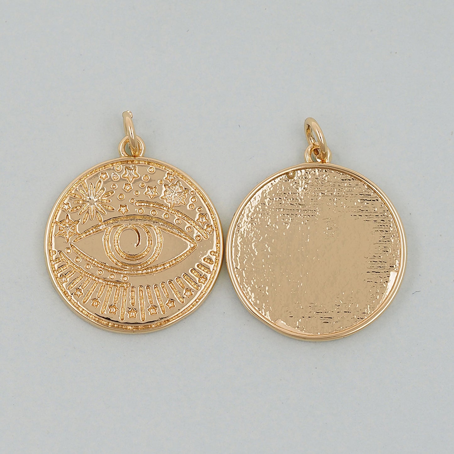 Gold Evil Eye Charms,18K Gold Filled Evil Eye Pendant,Evil Eye Charm Bracelet Necklace for DIY Jewelry Making Supply