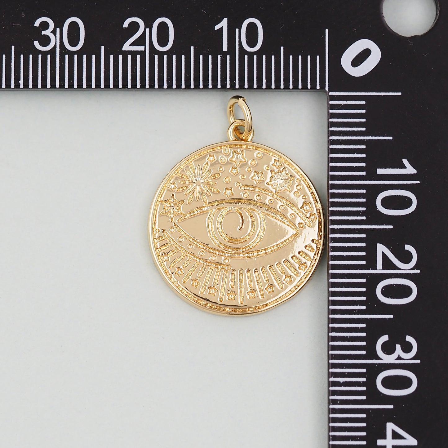 Gold Evil Eye Charms,18K Gold Filled Evil Eye Pendant,Evil Eye Charm Bracelet Necklace for DIY Jewelry Making Supply