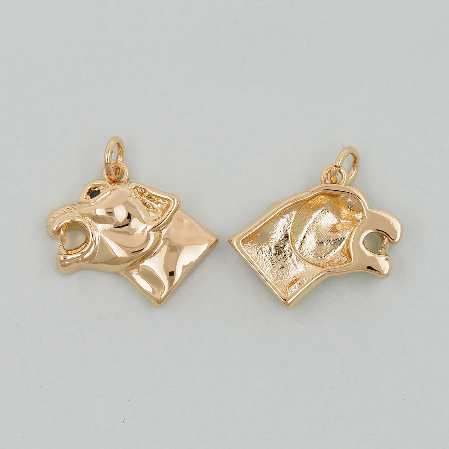 Gold Leopard Charms,18K Gold Filled Leopard Pendant,Leopard Charm Bracelet Necklace for DIY Jewelry Making Supply