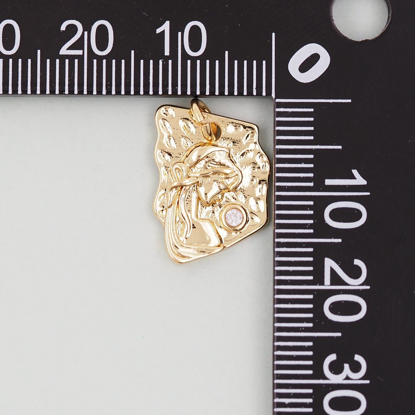 18K Gold Filled Geometric Pendant,Geometric Charm Bracelet Necklace for DIY Jewelry Making Supply