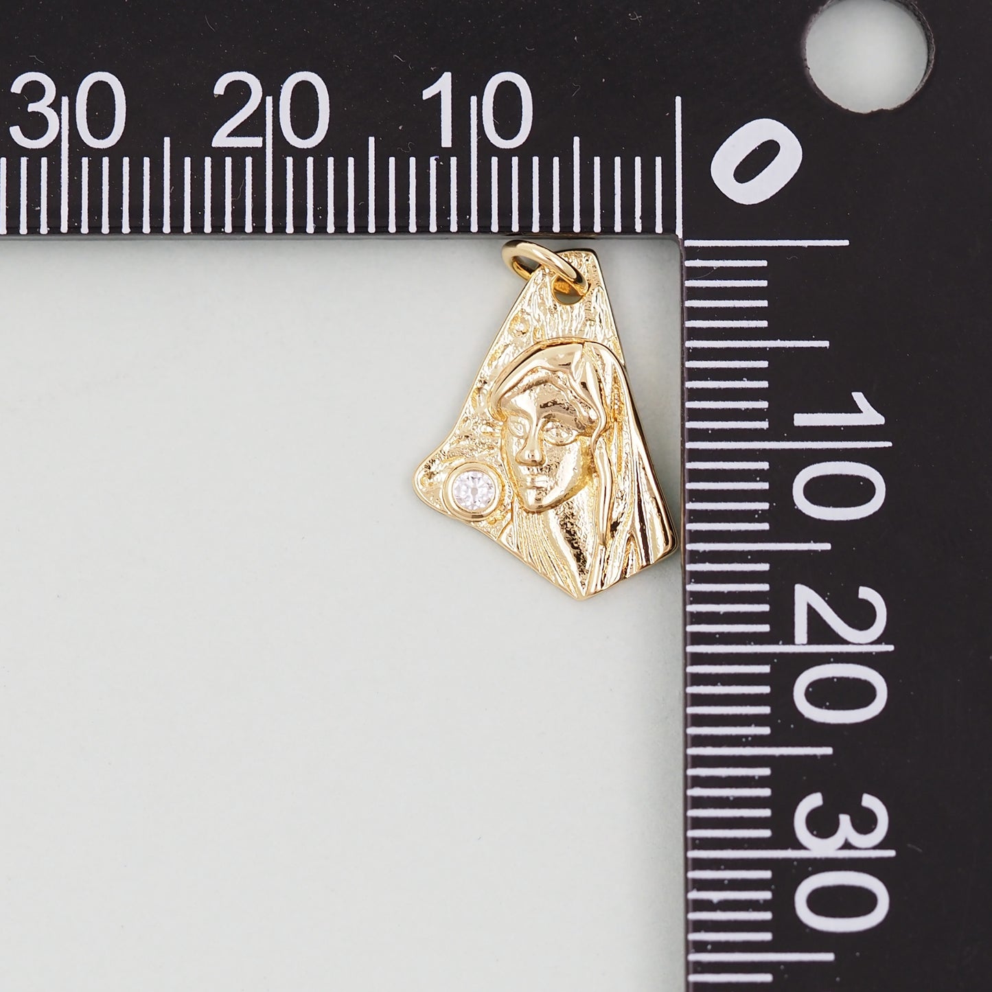 18K Gold Filled Geometric Pendant,Geometric Charm Bracelet Necklace for DIY Jewelry Making Supply