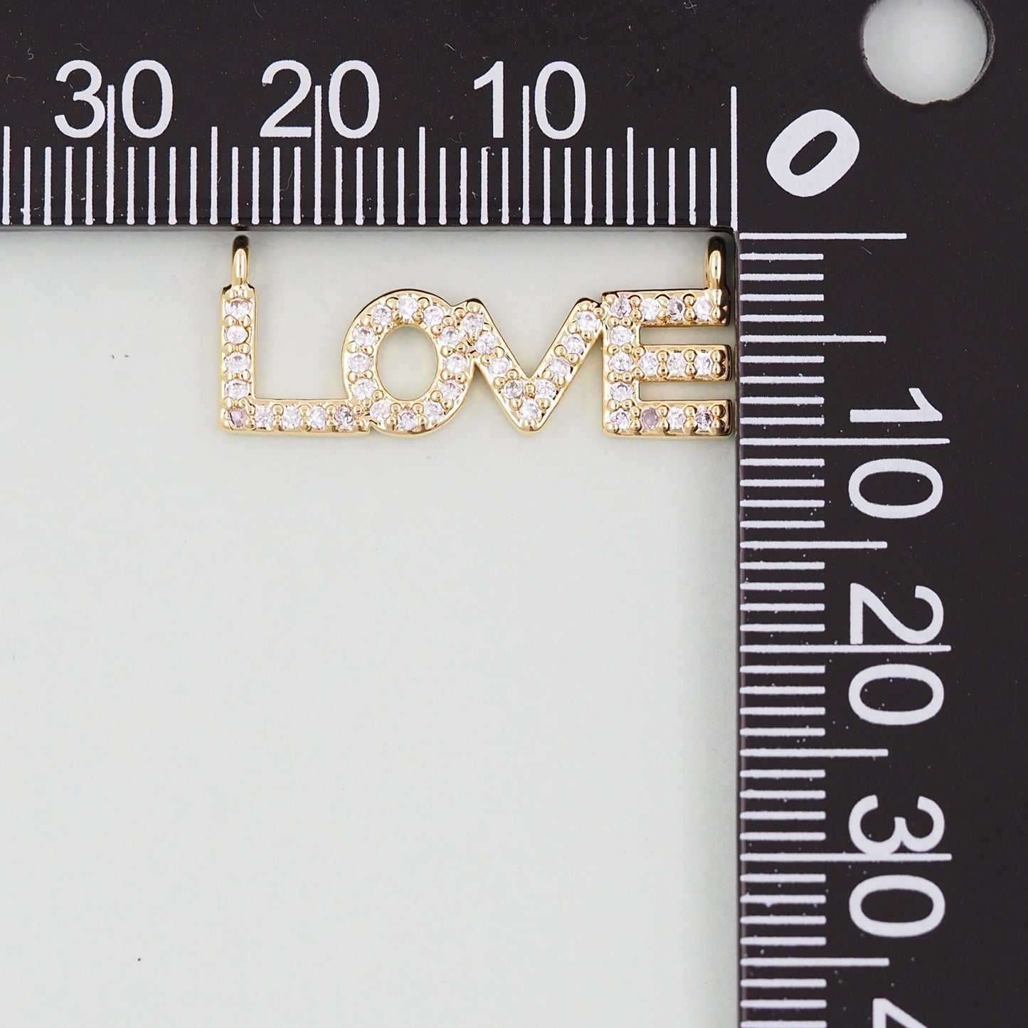 Gold Love Connector Charms,18K Gold Filled Love Pendant,Love Charm Bracelet Necklace for DIY Jewelry Making Supply