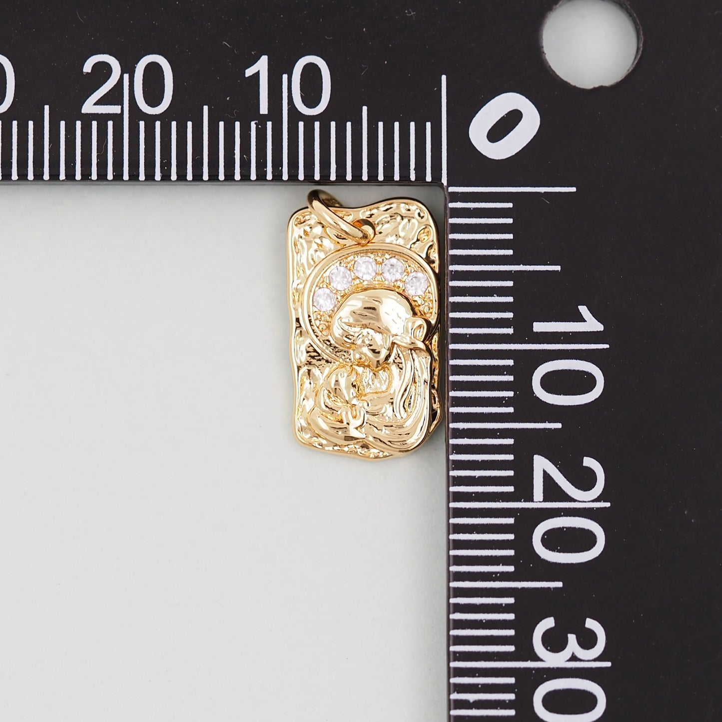 18K Gold Filled Geometric Pendant,Geometric Charm Bracelet Necklace for DIY Jewelry Making Supply