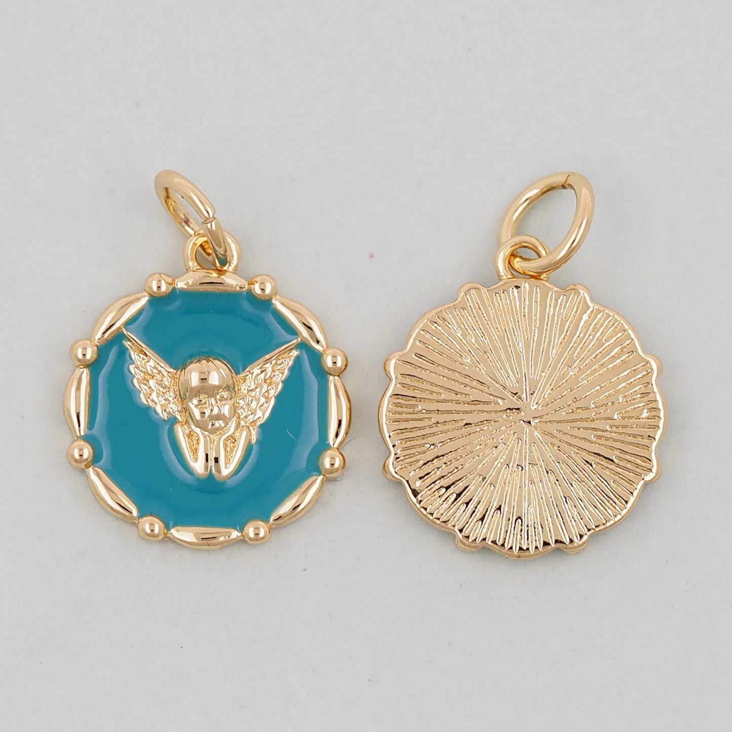 Gold Angel Charms,18K Gold Filled Angel Pendant,Angel Charm Bracelet Necklace for DIY Jewelry Making Supply