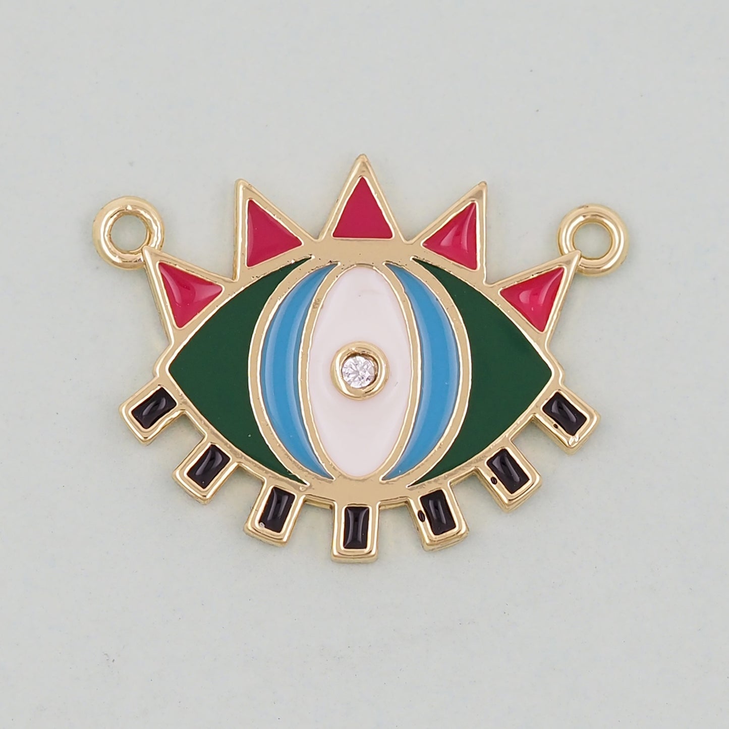 Gold Evil Eye Charms,18K Gold Filled Evil Eye Pendant,Evil Eye Charm Bracelet Necklace for DIY Jewelry Making Supply