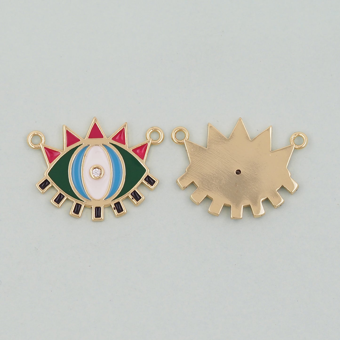Gold Evil Eye Charms,18K Gold Filled Evil Eye Pendant,Evil Eye Charm Bracelet Necklace for DIY Jewelry Making Supply