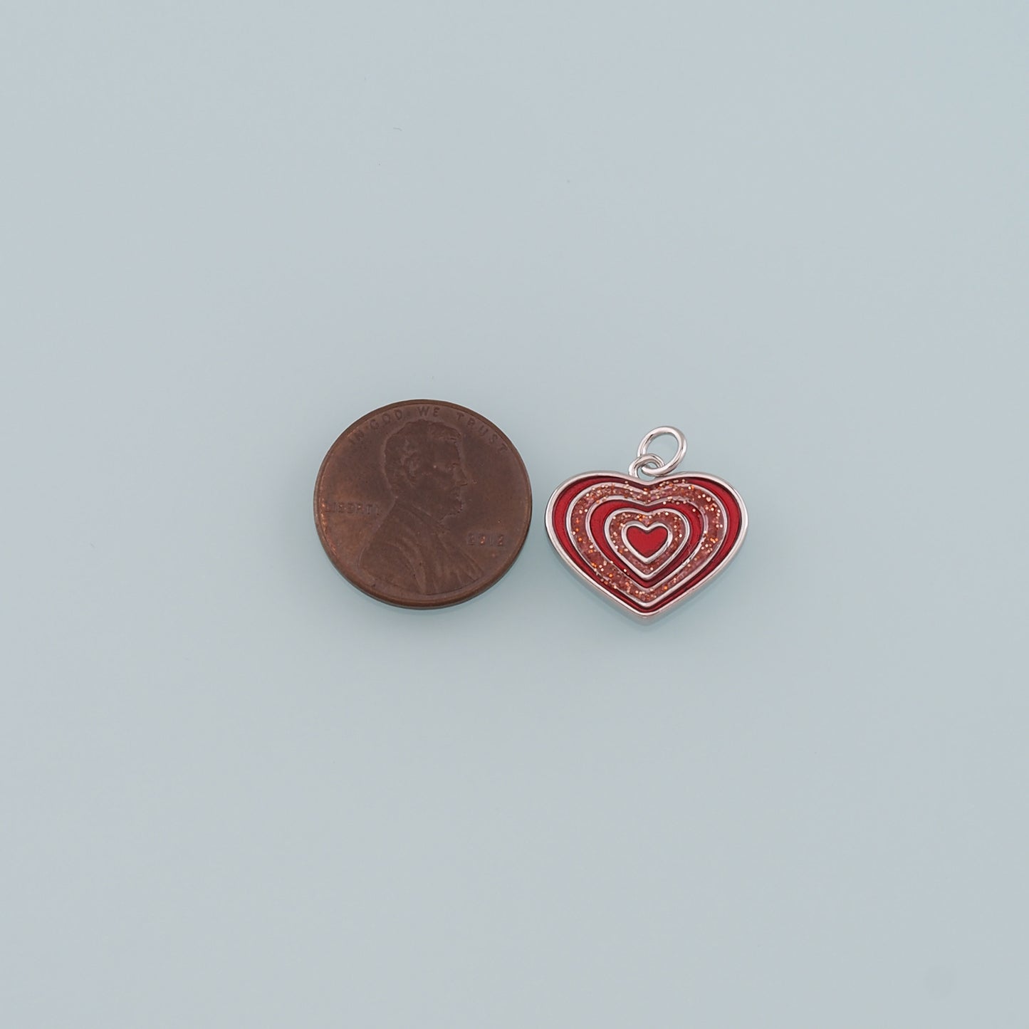 Gold Heart Charms,18K Gold Filled Heart Pendant,Enamel Heart Charm Bracelet Necklace for DIY Jewelry Making Supply