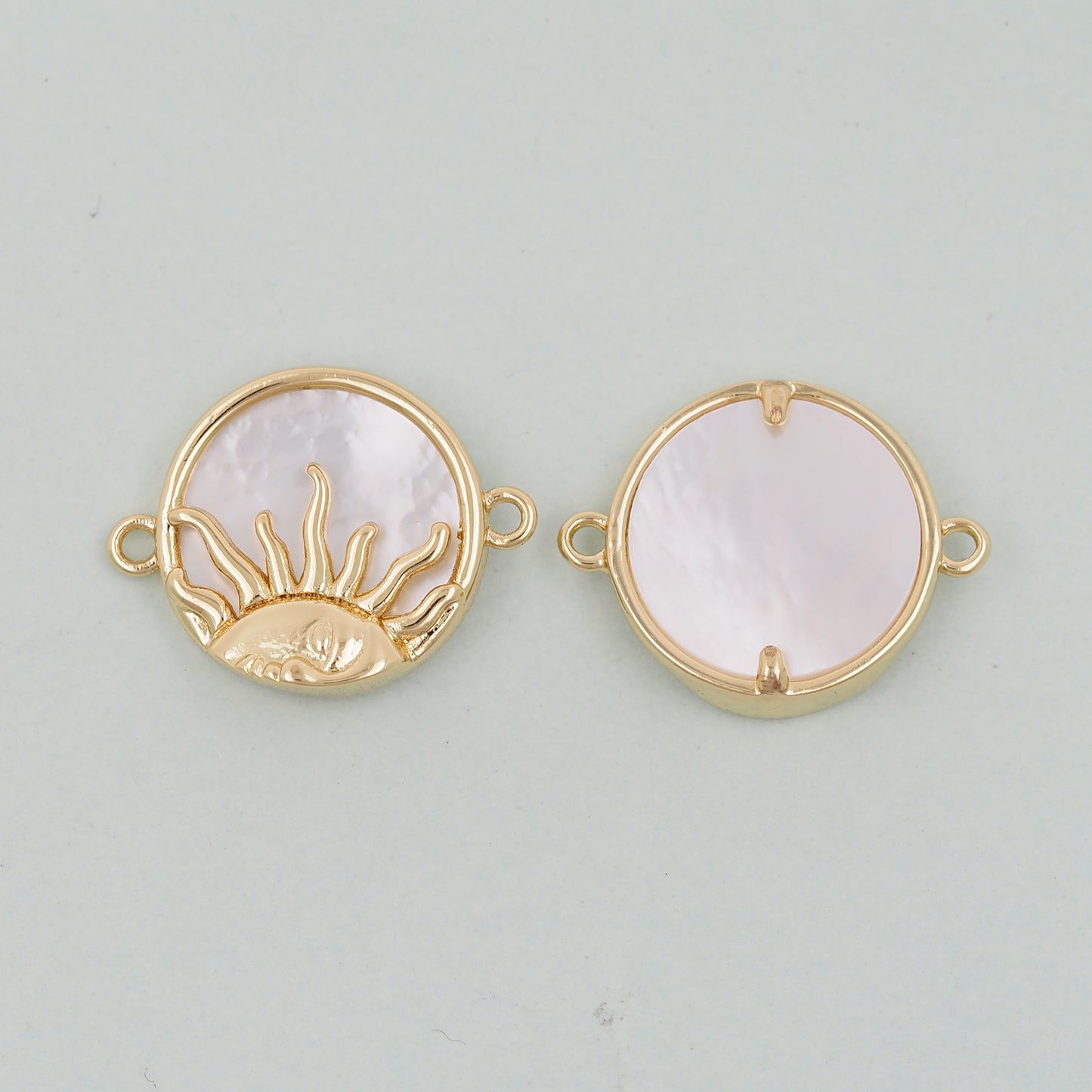 Gold Sun Charms,18K Gold Filled Sun Pendant,Celestial Charm Bracelet Necklace for DIY Jewelry Making Supply