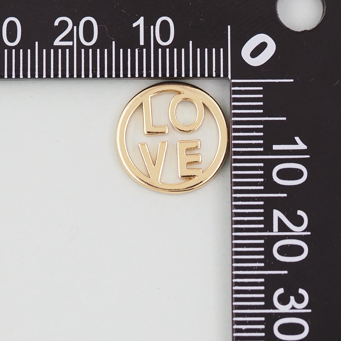 Gold Love Charms,18K Gold Filled Love Pendant,Love Charm Bracelet Necklace for DIY Jewelry Making Supply