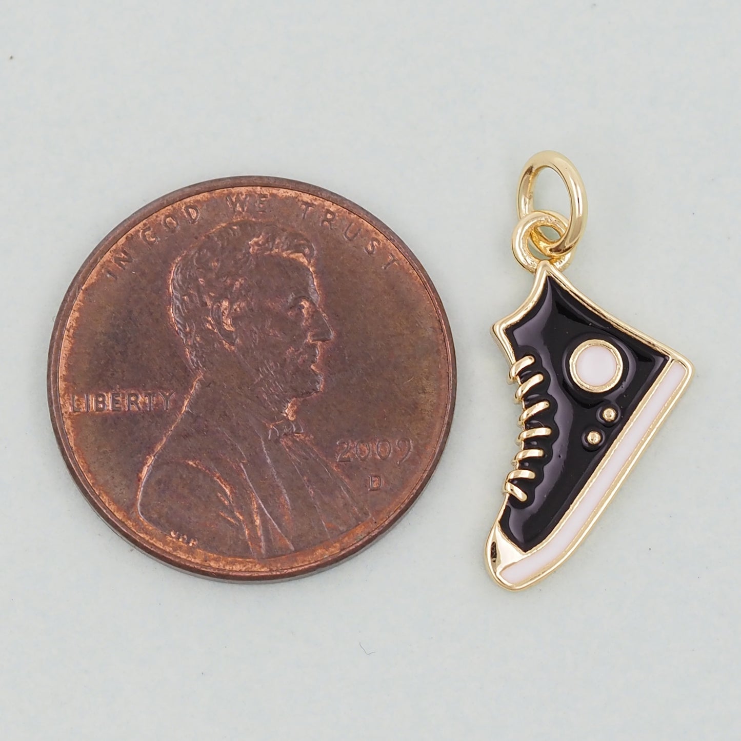Gold Shoe Charms,18K Gold Filled Shoe Pendant,Shoe Charm Bracelet Necklace for DIY Jewelry Making Supply