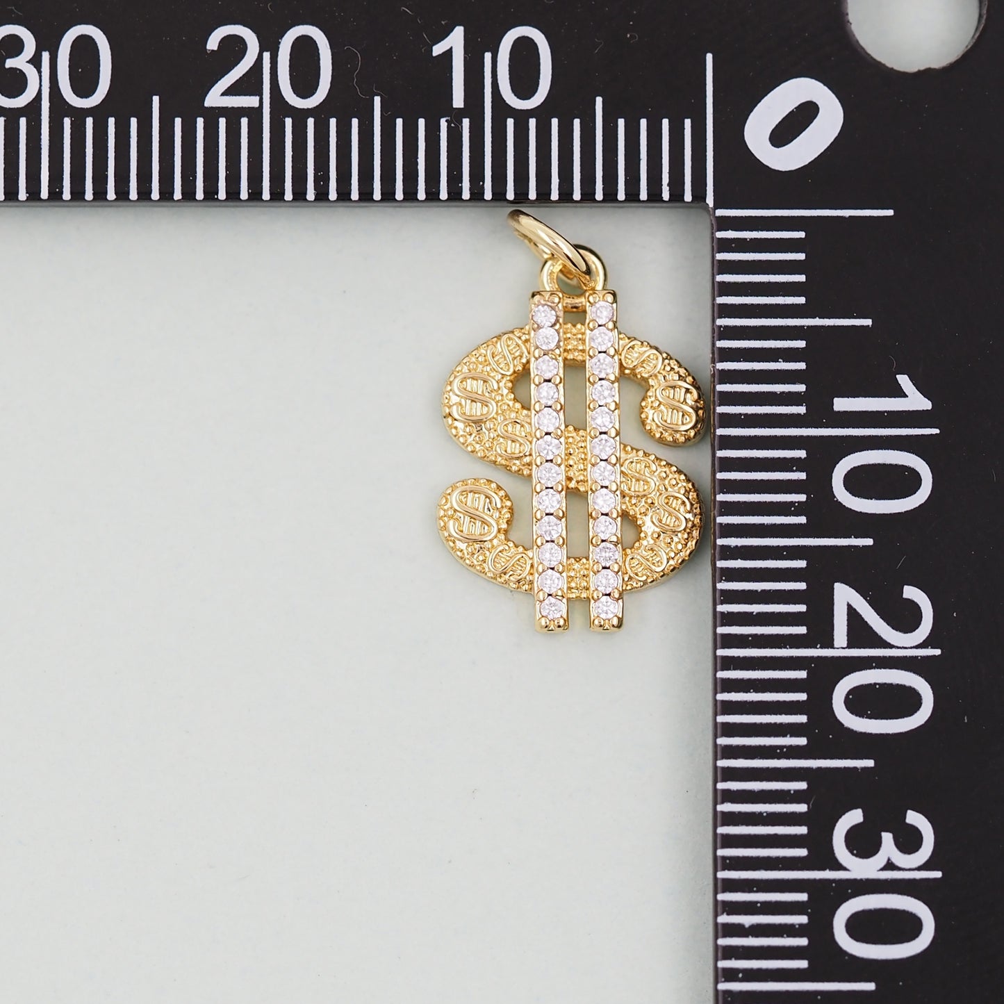 Gold Money Symbol Charms,18K Gold Filled Money Pendant,Money Charm Bracelet Necklace for DIY Jewelry Making Supply