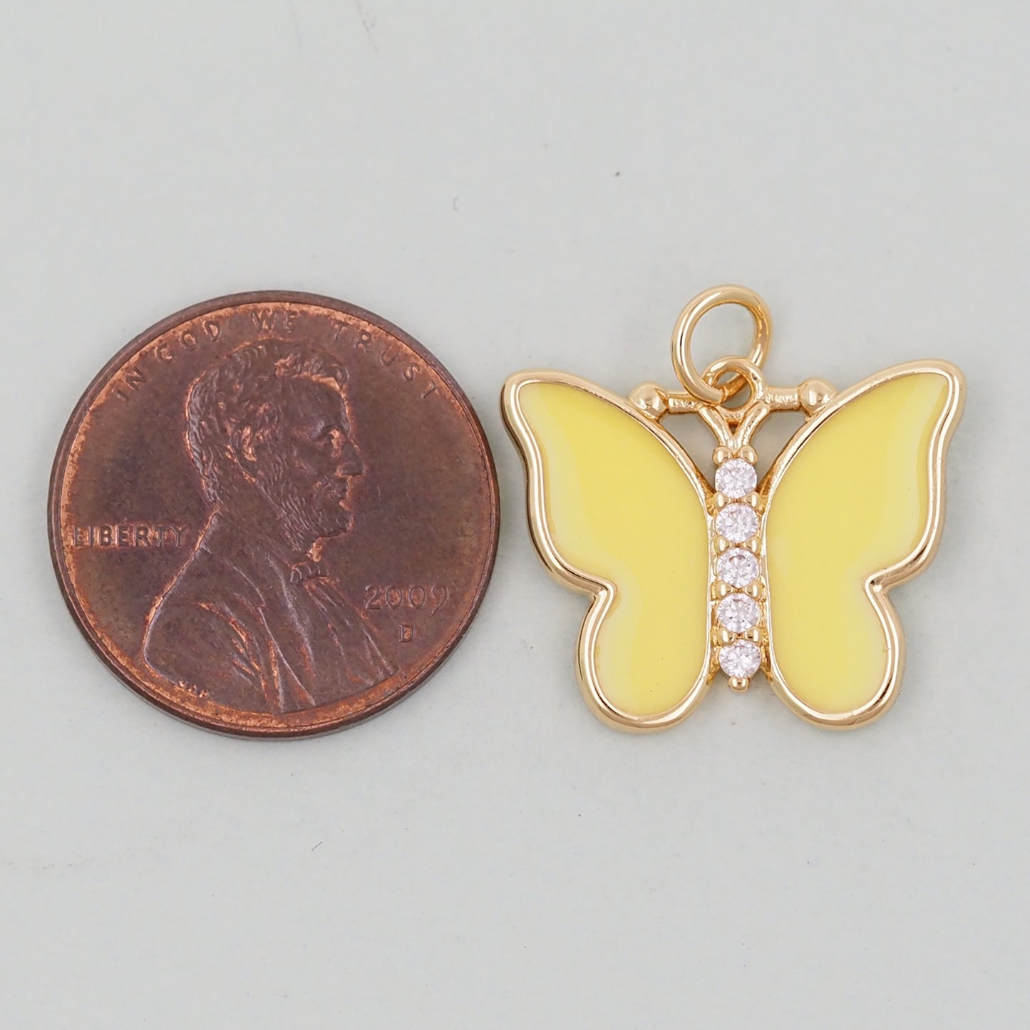 Gold Butterfly Charms,18K Gold Filled Butterfly Pendant,Insect Charm Bracelet Necklace for DIY Jewelry Making Supply