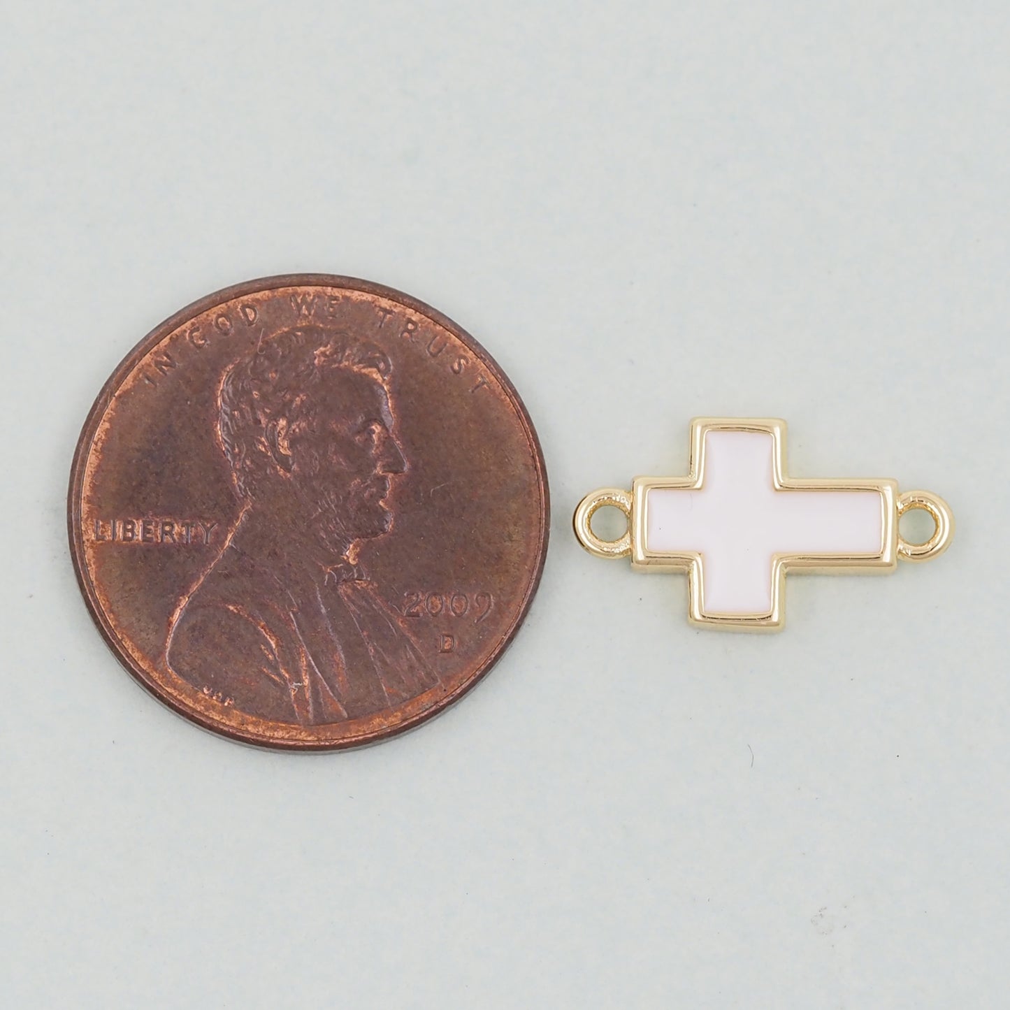 Gold Cross Charms,18K Gold Filled Cross Pendant,Religious Charm Bracelet Necklace for DIY Jewelry Making Supply