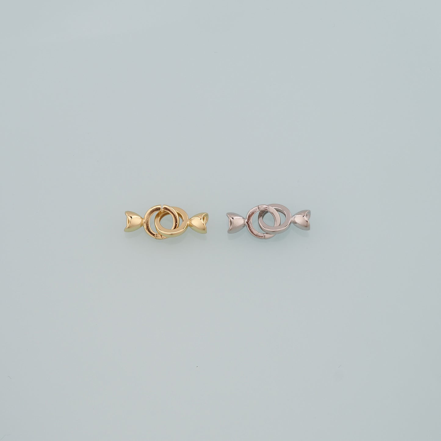 18K Gold Filled Round Carabiner Clasp,Carabiner Lock Connector,Spring Push Gate for DIY Jewelry Clasp Finding Necklace Bracelet
