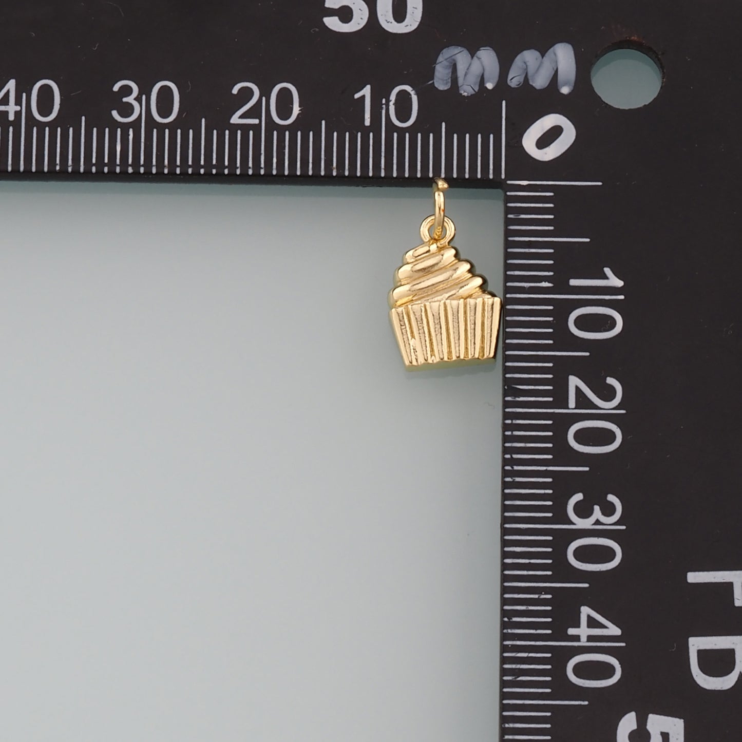 Gold Dessert Charms,18K Gold Filled Cake Pendant,Cake Charm Bracelet Necklace for DIY Jewelry Making Supply