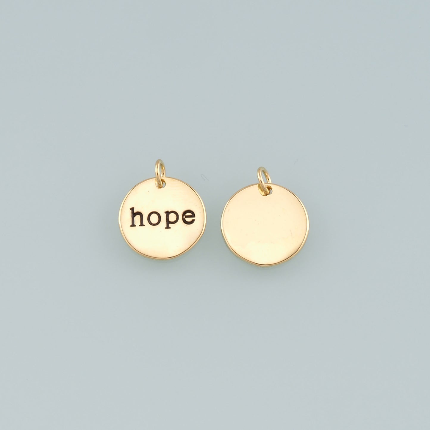 Gold letter Charms,18K Gold Filled Hope Pendant,Enamel Hope Charm Bracelet Necklace for DIY Jewelry Making Supply