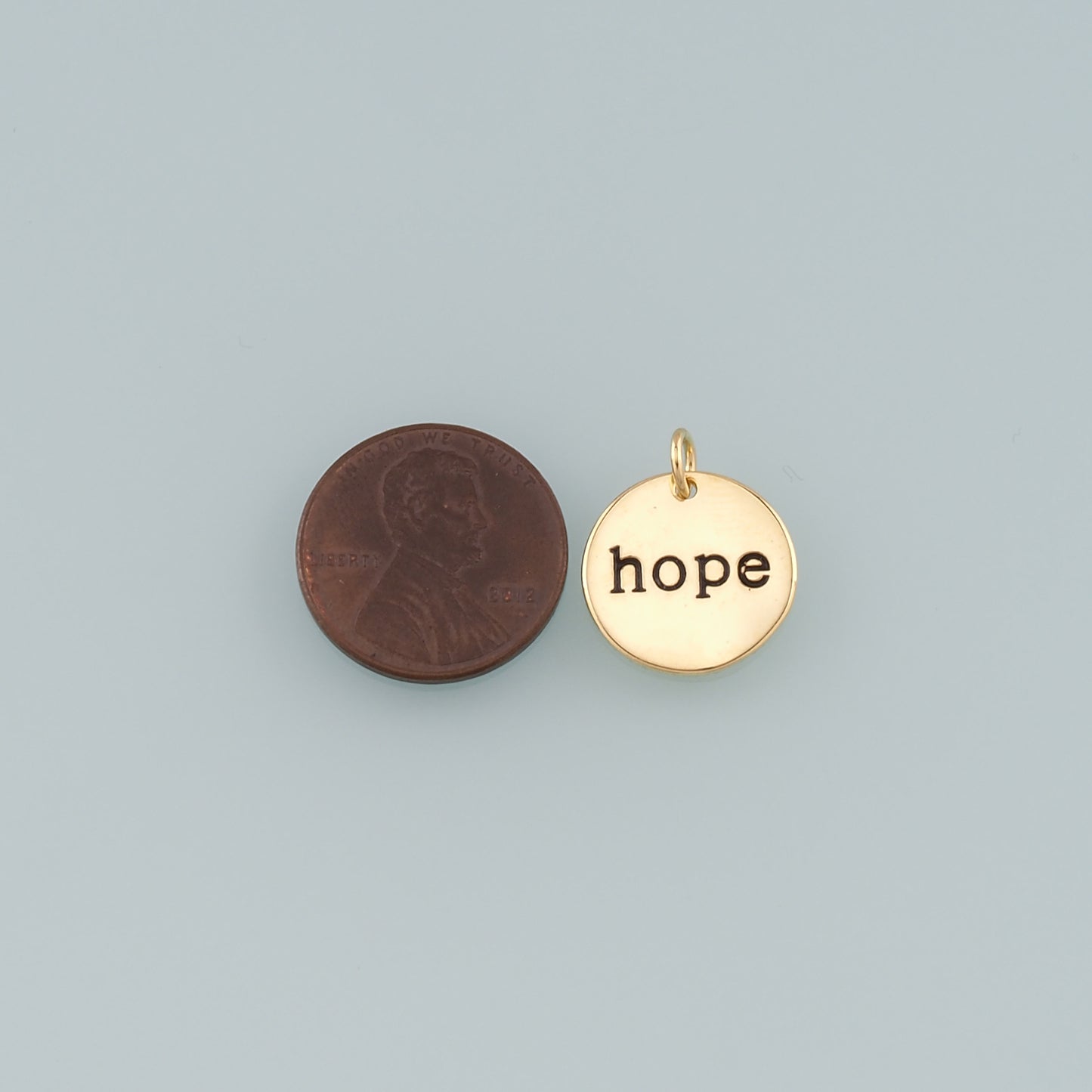 Gold letter Charms,18K Gold Filled Hope Pendant,Enamel Hope Charm Bracelet Necklace for DIY Jewelry Making Supply