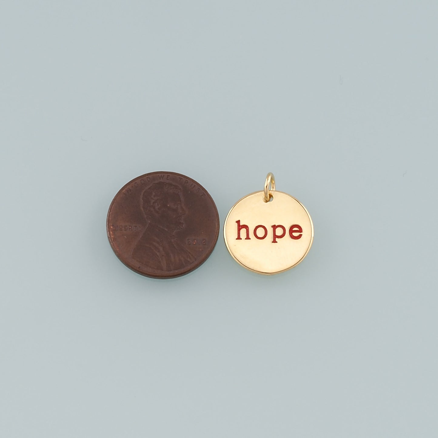 Gold letter Charms,18K Gold Filled Hope Pendant,Enamel Hope Charm Bracelet Necklace for DIY Jewelry Making Supply