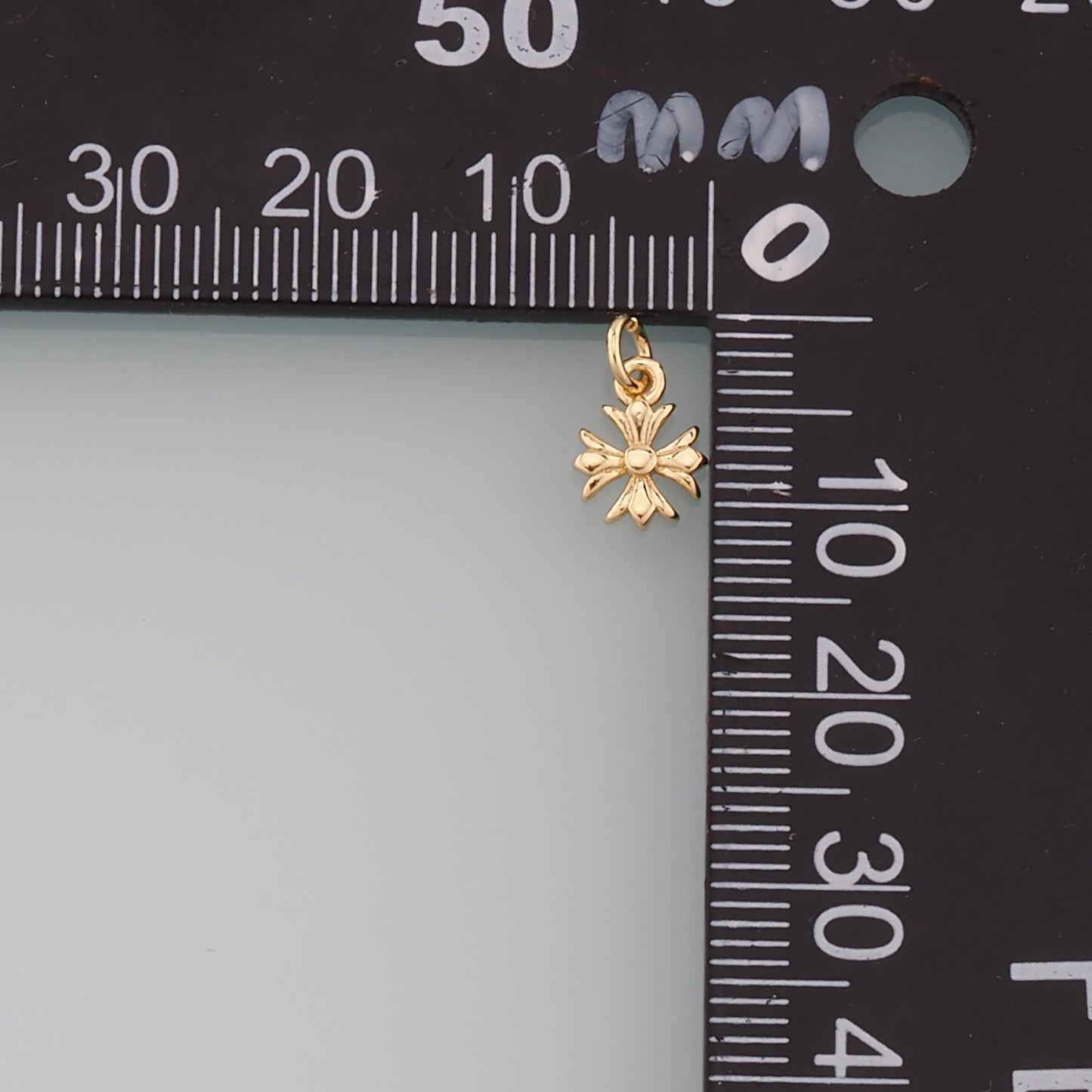 Gold Cross Charms,18K Gold Filled Cross Pendant,Religion Charm Bracelet Necklace for DIY Jewelry Making Supply