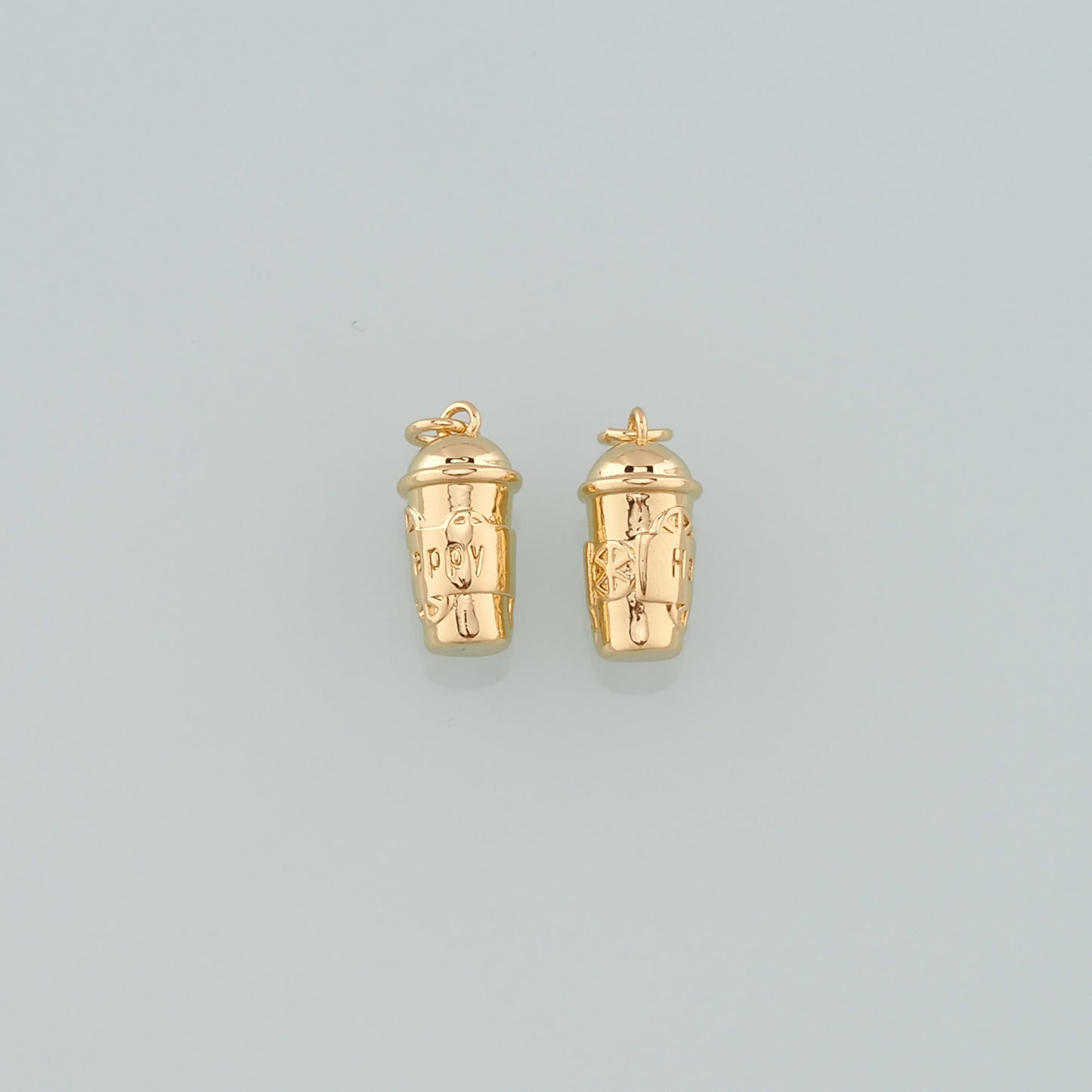 Gold Cup Charms,18K Gold Filled Coffee Cup Pendant,Cup Charm Bracelet Necklace for DIY Jewelry Making Supply