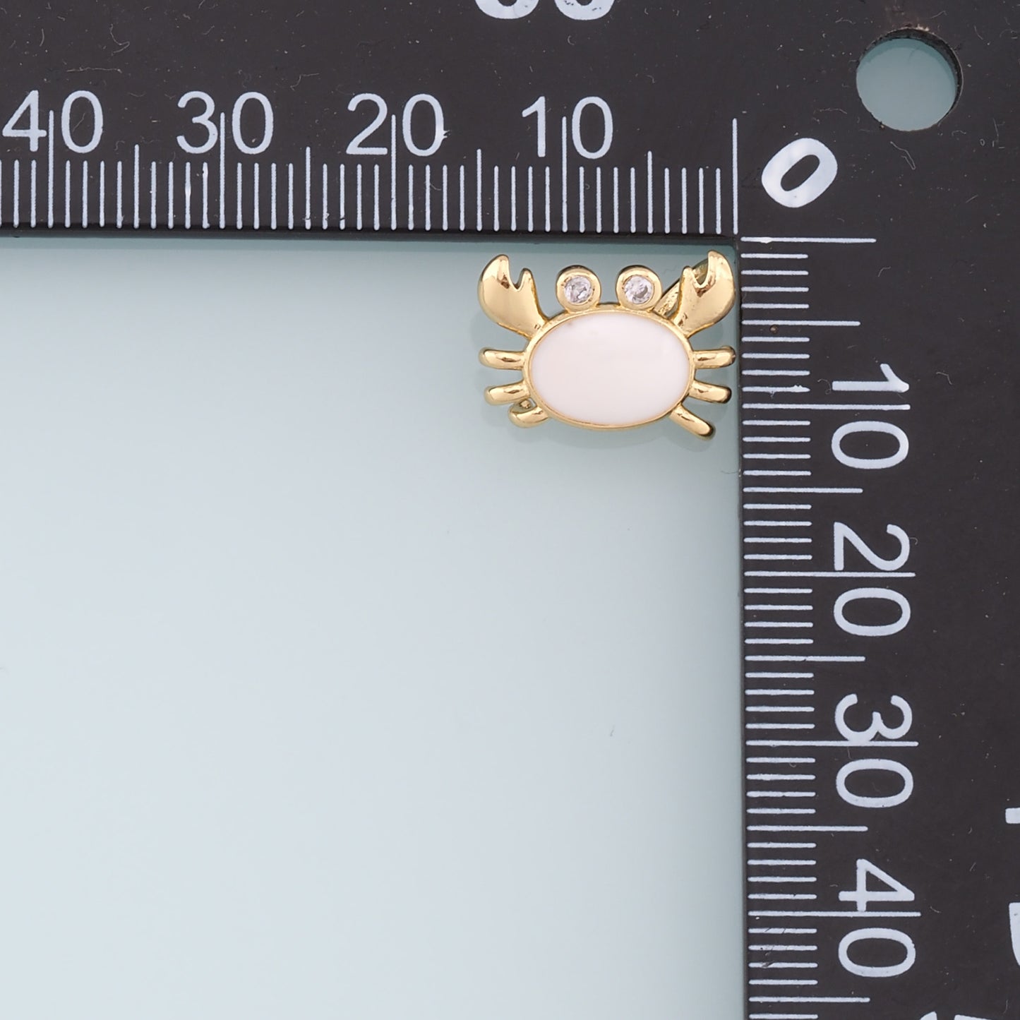 Gold Crab Charms,18K Gold Filled Enamel Crab Pendant,Ocean Charms Bracelet Necklace for DIY Jewelry Making Supply