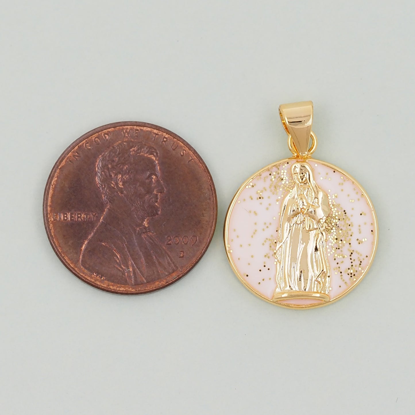 Gold virgin mary Charms,18K Gold Filled virgin mary Pendant,virgin mary Charm Bracelet Necklace for DIY Jewelry Making Supply